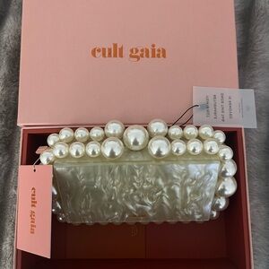 Cult Gaia Ivory Pearl Clutch